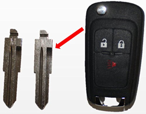 2 Pack New Flip Remote Key Entry Replacement Blade Blank Uncut for Gm Chevy Spark