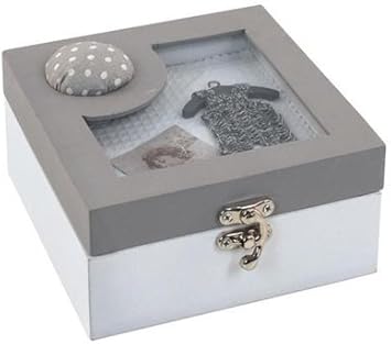 Caja Costurero Gris 15x15 cm: Amazon.es: Hogar