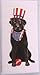 Mary Lake-Thompson Black Lab 4th of July Flour Sack Dish Towel