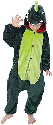 AIMY Shop Kids Onesie Pajamas Lovely Green Dinosaur Costumes Animal Outfit Nightwear XS-XL