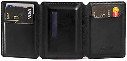 SEYVR Micro USB Leather Wallet - Black Phone Charger For Android