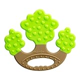 Mombella® Food Grade Soft Silicone Apple tree teether, for babies 3M+, 3 colors availanble-Green