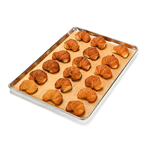 YIYATOO 12x16 (50 Pcs) Unbleached Parchment Paper Baking Sheets - Exact Fit for Your Half Sheet Pans - - Will Not Curl or Burn - Non-Toxic - Greaseproof