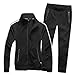 Sun Lorence Men's Athletic Full-Zip Stripe Jogging Tracksuit Casual Sport Sweat Suit