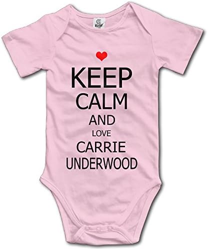 CYSKA Keep Calm And Love Her Short Sleeve Romper Outfits For 6-24 Months Infant Size 24 Months Pink