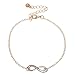 ISHOW Sexy Women Infinity Charm Gold Tone Chain Barefoot Anklet Bracelet Foot Chain Jewelry
