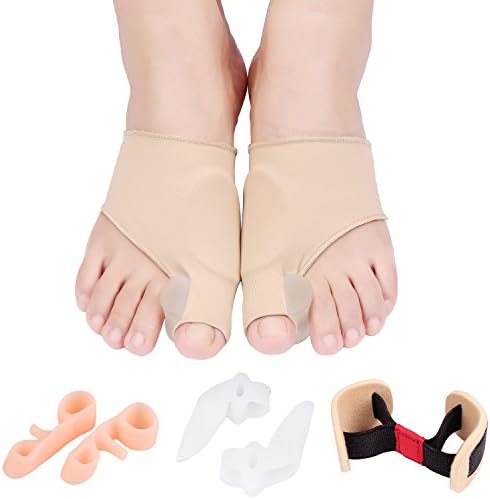 comenzar Bunion Corrector ，Treat Pain in Hallux Valgus, Big Toe Joint, Hammer Toe, Toe Separators Spacers Straighteners Splint Aid Surgery Treatment Men/Women（ Bunion Relief Protector Sleeves Kit）