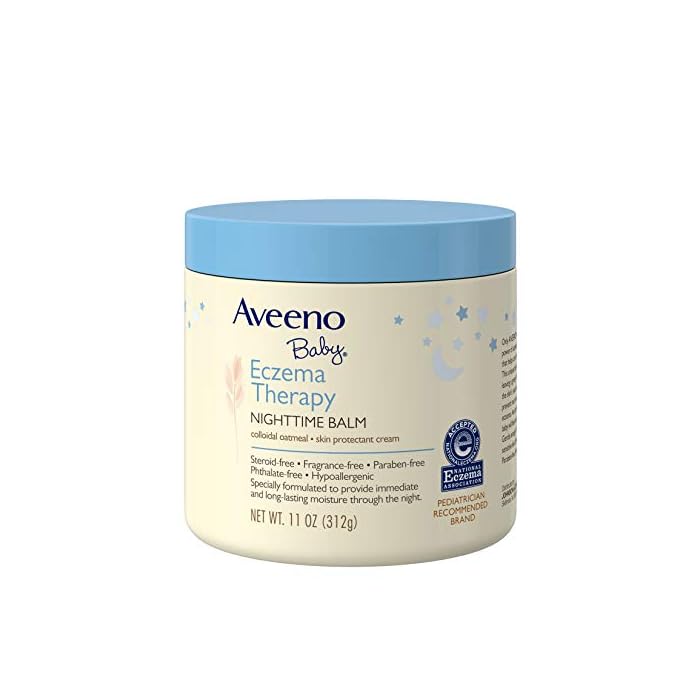 Aveeno Baby Eczema Therapy Nighttime Balm with Natural Colloidal Oatmeal for Eczema Relief, 11 oz.