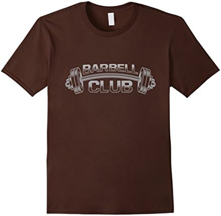 Mens BRIGHTEN OUTFIT Barbell Club T-Shirt Large Brown