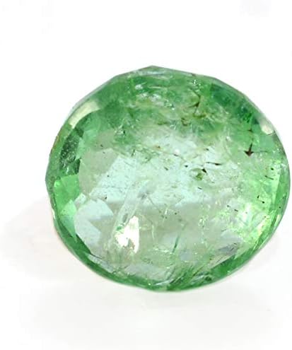 Lacky Emerald Graceful Loose Gemstone 0.75 Carat Colombian Light Green Emerald Loose Gemstone Round Faceted