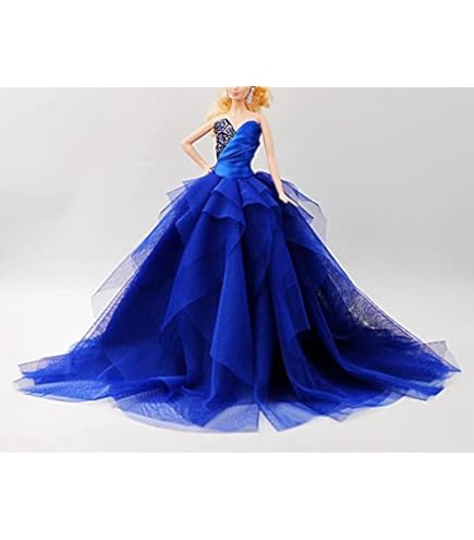 open lace back dress Amazon.com: Icollect 1 PCS Embroidery Wedding Party Gown Dresses & Clothes  for Barbie Doll- Blue : Toys & Games main image 1