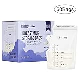 Breastmilk Storage Bags 60-Cout-8oz-250ml Heat Sensing,BPA Free,Spout Design,Double Sealing Strip,Leakproof