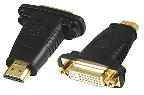 Pro Signal DVI 24+5 Socket to HDMI Plug Adaptor – Gold-Plated Connectors with Screw Terminals PSG03954