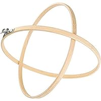 TUSFTAY 2 Pieces Embroidery Hoop Set Cross Stitch Hoop Ring Natural Bamboo Circle