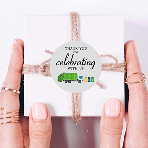 MAGJUCHE Garbage Trash Truck Party Thank You Stickers, Boy Birthday Party Supplies, Sticker Labels f - //coolthings.us