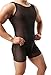 Winday Men's One Piece Stretch Mesh Lingerie Bodywear Suit Underwear Tights Leotard 1-pack Black1 XL/US L