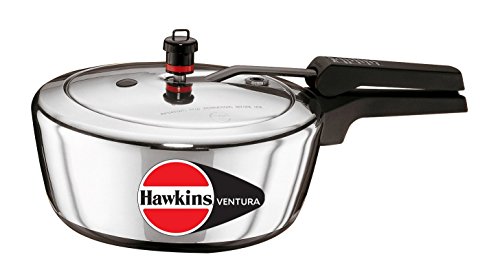 Hawkins Ventura Hard Anodised Black Base Pressure Cooker, 3-1/2-Litre