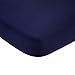 Carter's Solid Navy Blue Cotton Sateen Crib Sheet - 52