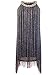 Vijiv Women's 1920's Gatsby Long Swinging Fringe Tassel Flapper Cocktail Dress, Black, X-Small / Small