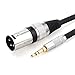 Tisino 3.5mm to XLR Cable Unbalanced Mini Jack 1/8 inch to XLR Male Adapter Microphone Cord - 10ft/3m