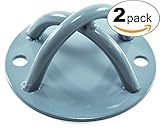 2 Pack - Suspension Strap Trainer Mount Anchor Bracket Hook - Wall & Ceiling - Crossfit Olympic Gymnastic Rings, Aerial Yoga Swing & Hammock, Resistance Band, Battle Rope – Autism & Therapy Swings