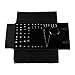 UnionPlus Velvet Jewelry Case Roll Bag for Necklace Bracelet Earrings Rings Multi-compartments, Great Jewelry Organizer for Travel, Black