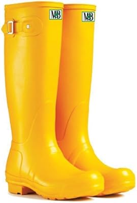 tall yellow rain boots