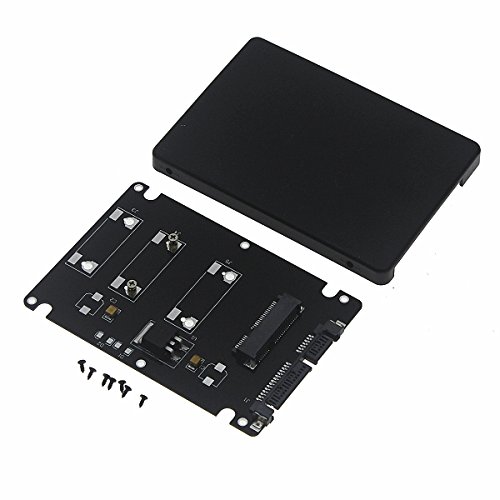 Optimal Shop Mini PCI-E mSATA SSD to 2.5" SATA Adapter Card With Case-Black