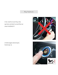 EASYGUARD EC004 Sistema de alarma de coche inteligente RFID Pulsar botón de arranque del motor y sistema Keyless Go para la mayoría de los automóviles DC12V