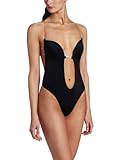Fashion Forms Women's U Plunge Body Suit, Black, Large