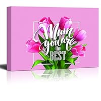 Canvas Wall Art Mother's Day Theme Canvas Prints Home Artwork Decoration for Living Room Bedroom - 12x18 inches