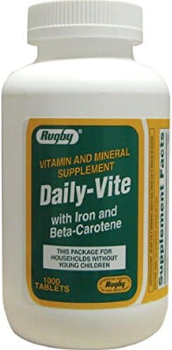 Daily - Vite Vitamins Tablets With Iron And Beta Carotene - 1000 Ea