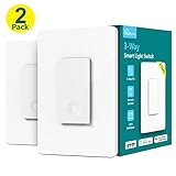 Treatlife 3-way Smart Light Switch WiFi Light Switch Single Pole/3-way Switch Remote Control, Works With Alexa, Google Assistant and IFTTT, Schedule, No Hub Required, ETL Listed, Neutral Wire Required
