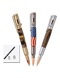 PSI Woodworking pkcpbapak 30 Caliber Bolt Acción Bullet cartucho Pen Kit Starter del paquete