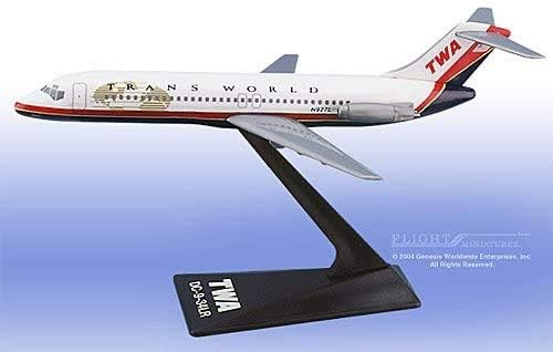 TWA Mcdonnell Douglas DC-9 (95-01) Airplane Miniature Model Plastic Snap-Fit 1:200 Scale Part# ADC-00903H-010