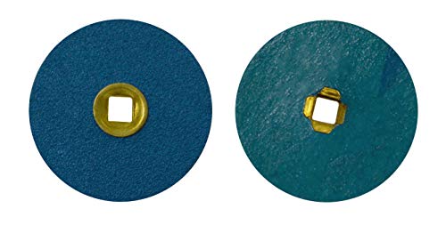 Pack of 50 Zirconia Alumina Platinum & White Metal Sanding Discs Brass Center Coarse Grit 7/8