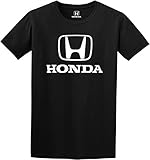 JH DESIGN GROUP Men's Honda Auto Logo T-Shirt a Short Sleeve Black Crew Neck Shirt (LG)