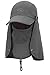 EPYA Men Safari Hat Sun Protection Wind Proof Cap w/Neck & Face Cover,Dark Grey