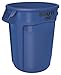 Rubbermaid Commercial Products BRUTE Heavy-Duty Round Trash/Garbage Can with Venting Channels, 10-Gallon, Blue, Waste Container for Landscapers/Construction/Restaurants/Offices/Driveway, Pack of 1
