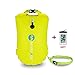 Jansite Swim Buoy 28L with Dry Bag and Waterproof Phone Case, Open Water Inflatable Swim Bubble Float for Swimmers, Triathletes, Snorkelers, and Safe Swim …