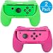 Whiteoak Joy-Con Grip, [Upgraded Version] Durable Joy-con Handle Controller Grip Kit for Nintendo Switch, 2 Pack (Green+Pink)
