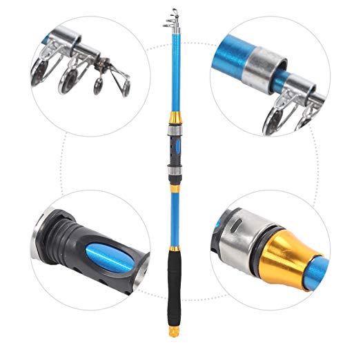 Sommergeschenk Angelrute, Angelrute, Teleskop Angelrute River Angelrute Angelzubehör für hochfestes Teleskopfischen im… – Bild 7