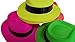 Party Hats, Neon Color Plastic Gangster Fedora Party Hats (48 Gangster Hats)