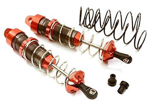 Integy RC Model Hop-ups C28475RED Machined 105mm Rear Big Bore Shocks for Traxxas 1/10 Stampede, Rustler & Slash