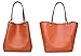 Obosoyo Women's Waterproof Handbags ladies Synthetic Leather Tote Shoulder Bags Fashion Travelling Mommy Soft Hot Brown