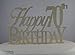 All About Details Happy 70th birthday Cake Topper,1pc, 70th Birthday, Cake Decoration, Party Decor (Gold)