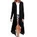 Lusiyu Women's Long Sleeve Waterfall Maxi Cardigan Open Duster