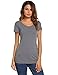 Hotouch Nurse Shirt Women's Maternity 100% Cotton Pregnancy T-Shirt Maternity Tops and Blouses Dark Grey M