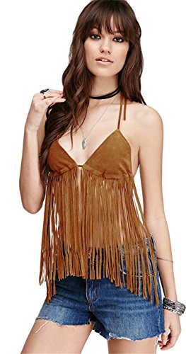 Fringed Halter Crop Top