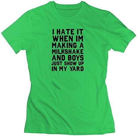 Style Personality X-large Top Clothing Green Making A Milkshake Image Women Cotton Short Sleeves